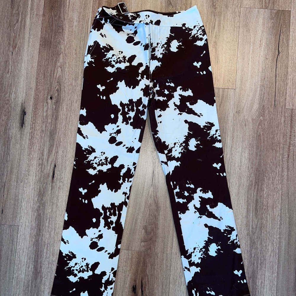 MIAOU COW PRINT PANTS SIZE L - NEVER WORN
